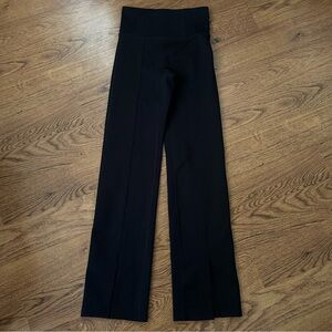 Girlfriend Collective Black Wide Leg Pants leggings front slit XS high rise